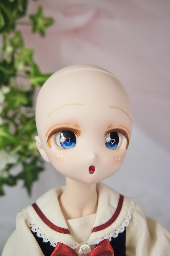 カスタムヘッド　ドール　DDH-27 セミホワイト肌 あおレンジャー