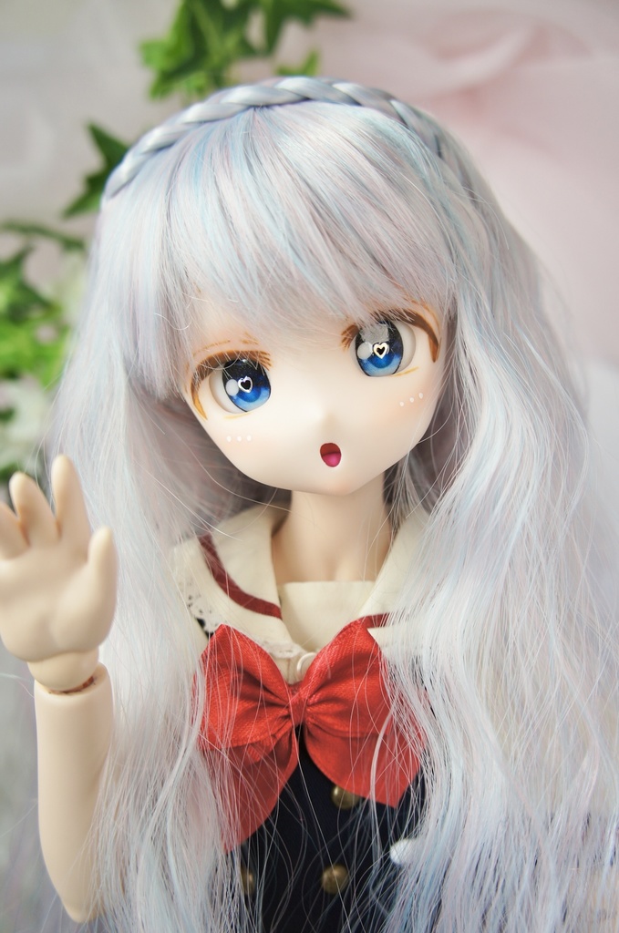 カスタムヘッド　ドール　DDH-27 セミホワイト肌 あおレンジャー