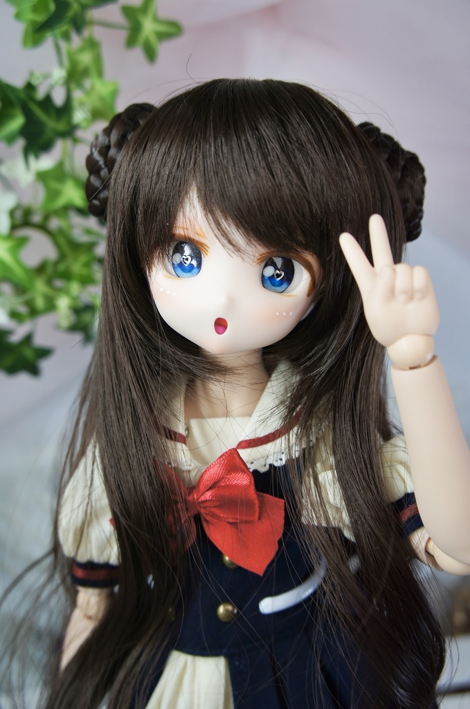カスタムヘッド　ドール　DDH-27 セミホワイト肌 あおレンジャー