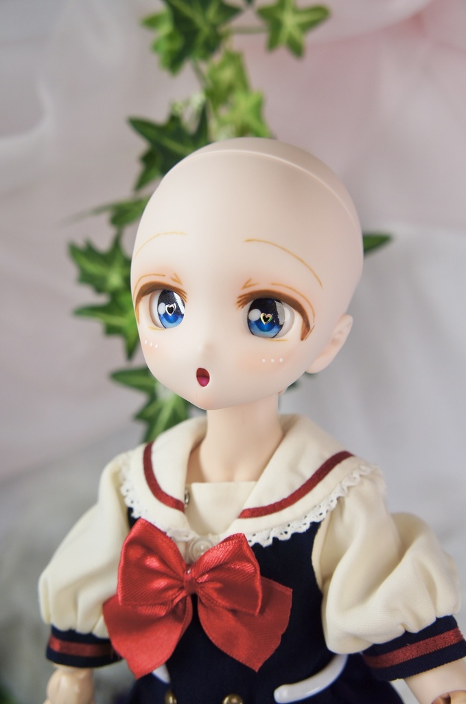カスタムヘッド　ドール　DDH-27 セミホワイト肌 あおレンジャー