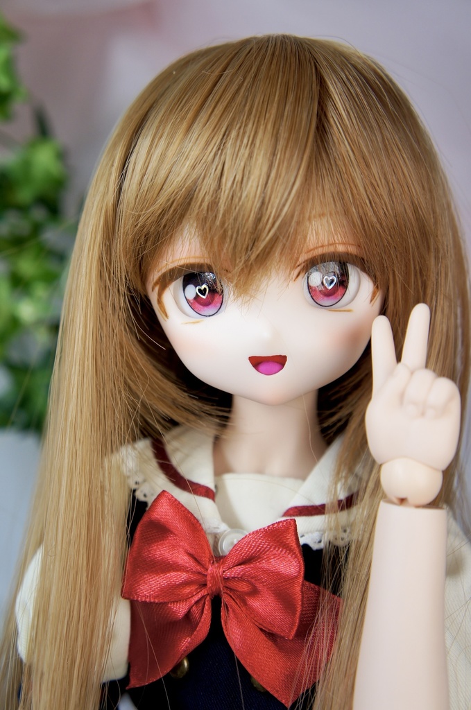カスタムヘッド　ドール　DDH-27 セミホワイト肌 あかレンジャー
