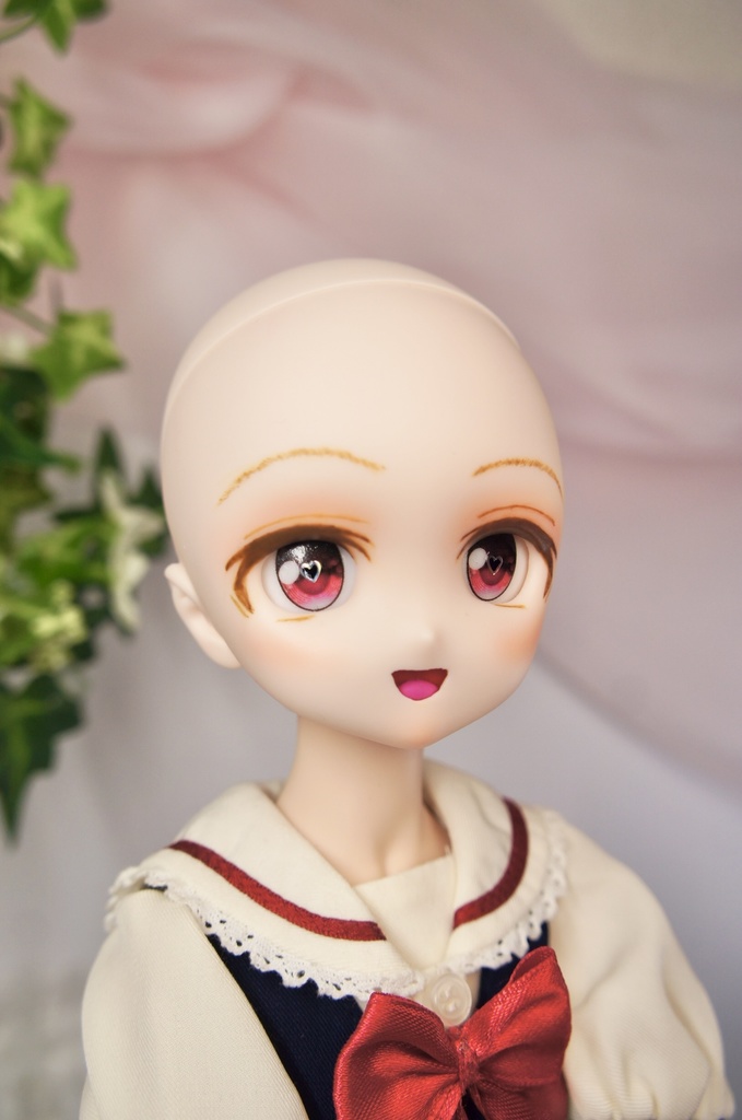 カスタムヘッド　ドール　DDH-27 セミホワイト肌 あかレンジャー