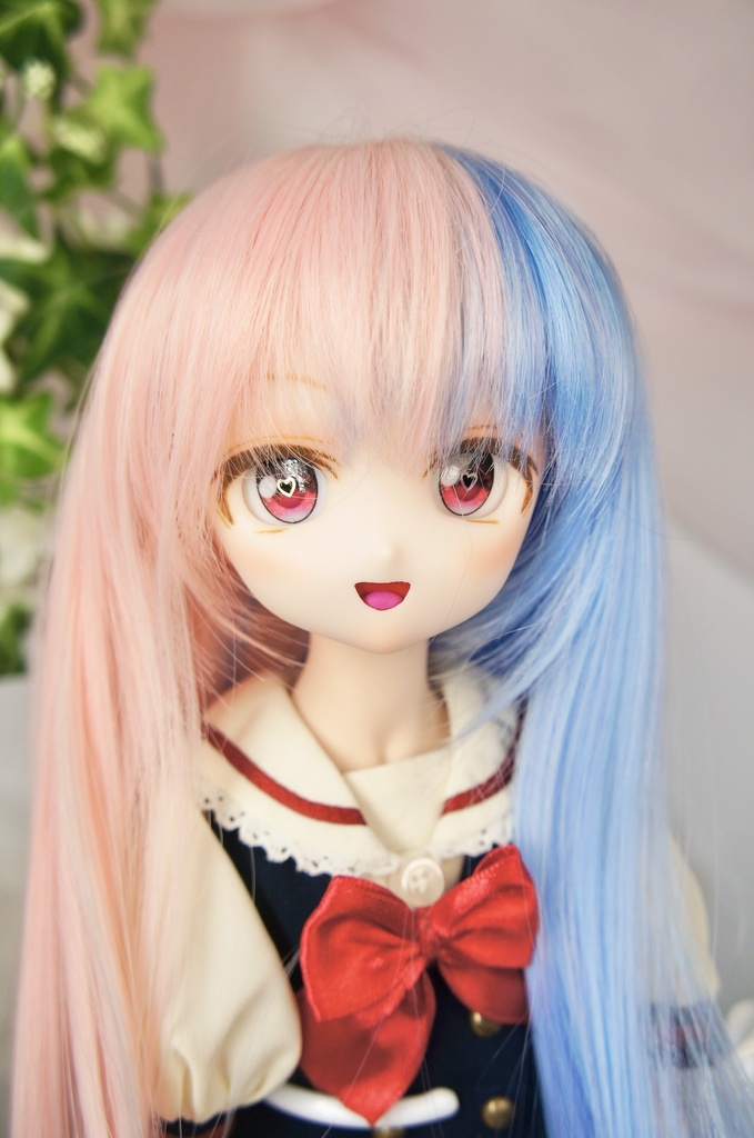 カスタムヘッド　ドール　DDH-27 セミホワイト肌 あかレンジャー