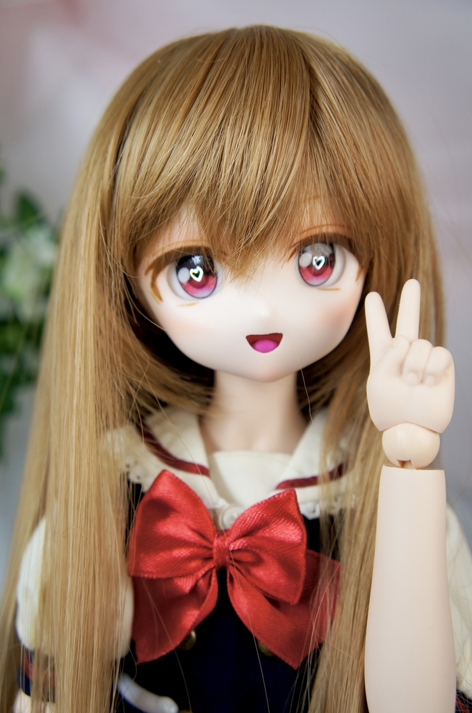 カスタムヘッド　ドール　DDH-27 セミホワイト肌 あかレンジャー