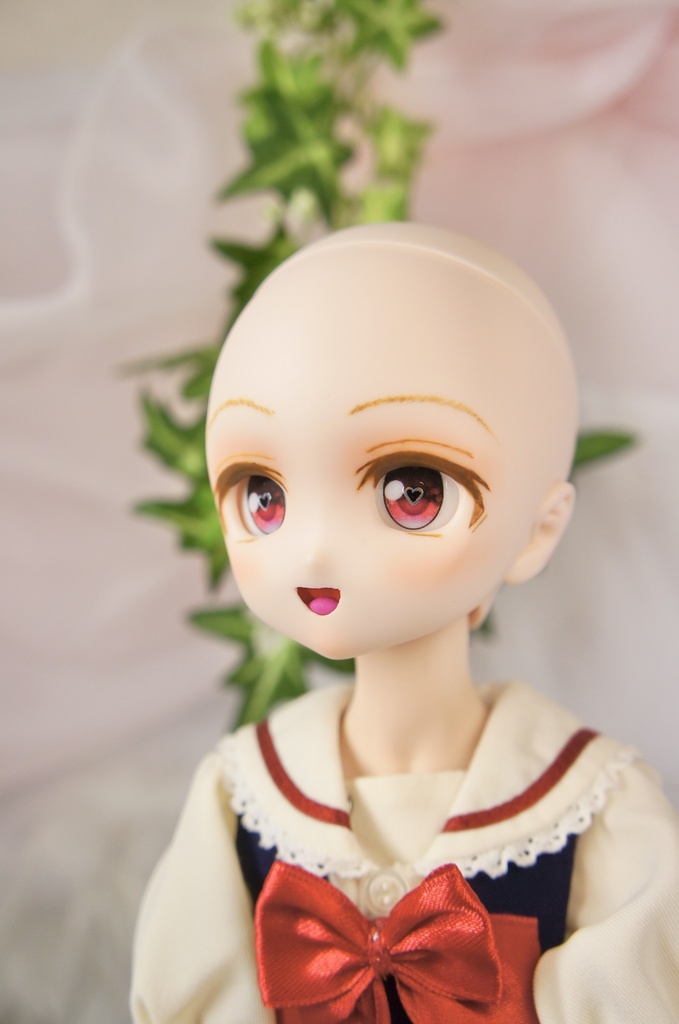カスタムヘッド　ドール　DDH-27 セミホワイト肌 あかレンジャー