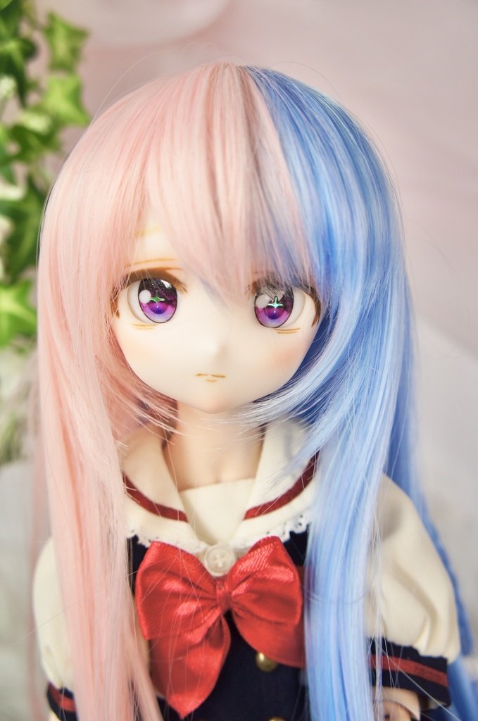 カスタムヘッド　ドール　DDH-27 セミホワイト肌 むらさきレンジャー