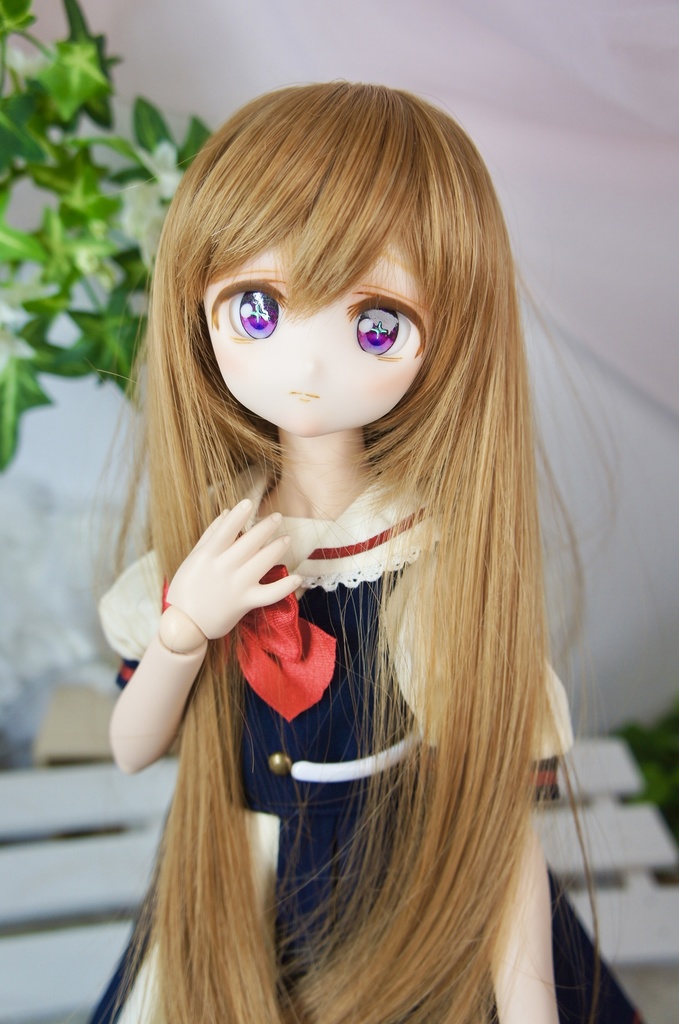 カスタムヘッド　ドール　DDH-27 セミホワイト肌 むらさきレンジャー