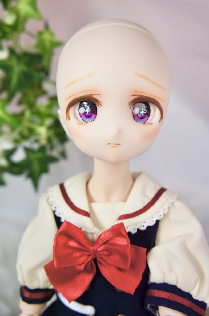 カスタムヘッド　ドール　DDH-27 セミホワイト肌 むらさきレンジャー