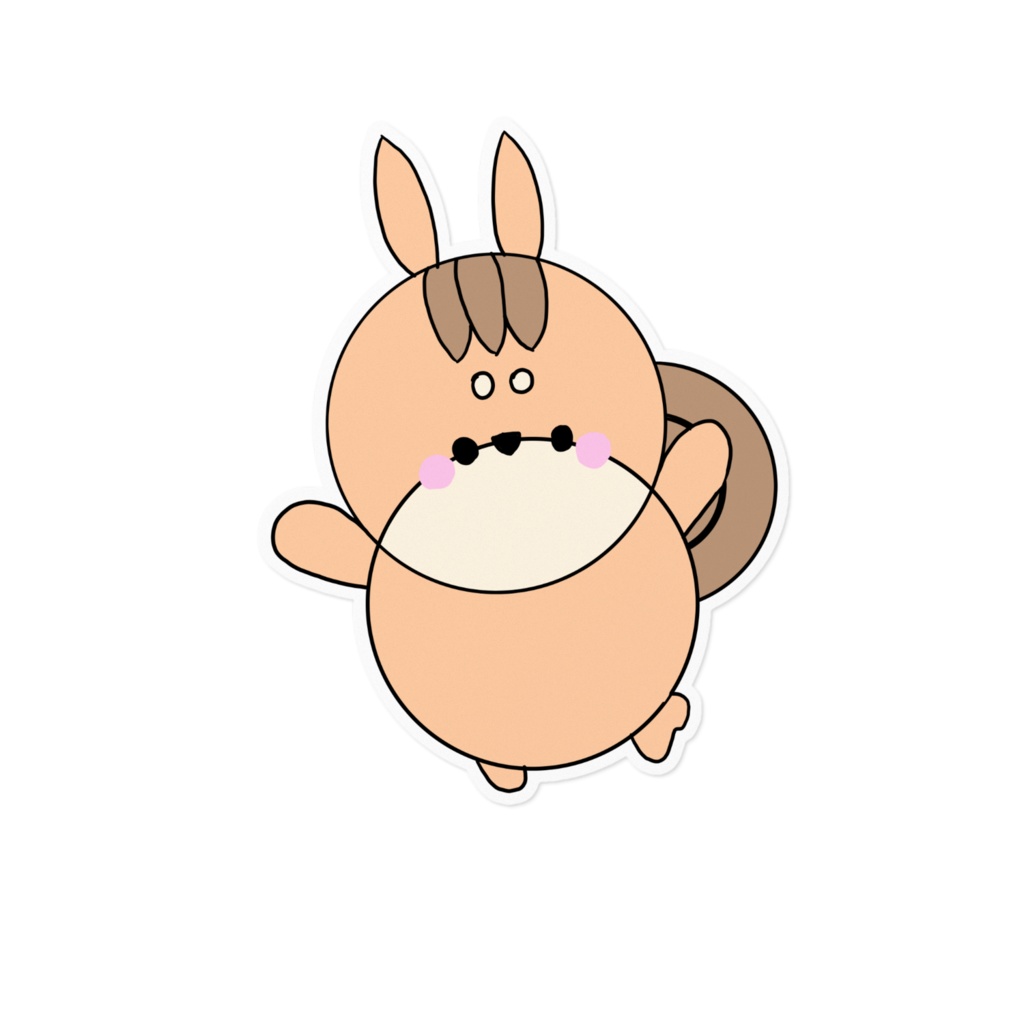 まろアニマルズのまろリスステッカー