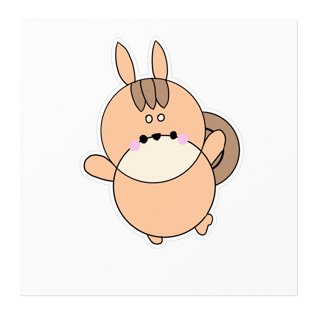 まろアニマルズのまろリスステッカー