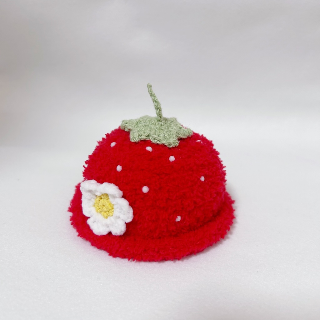 いちごのぼうし 10cmサイズ あか