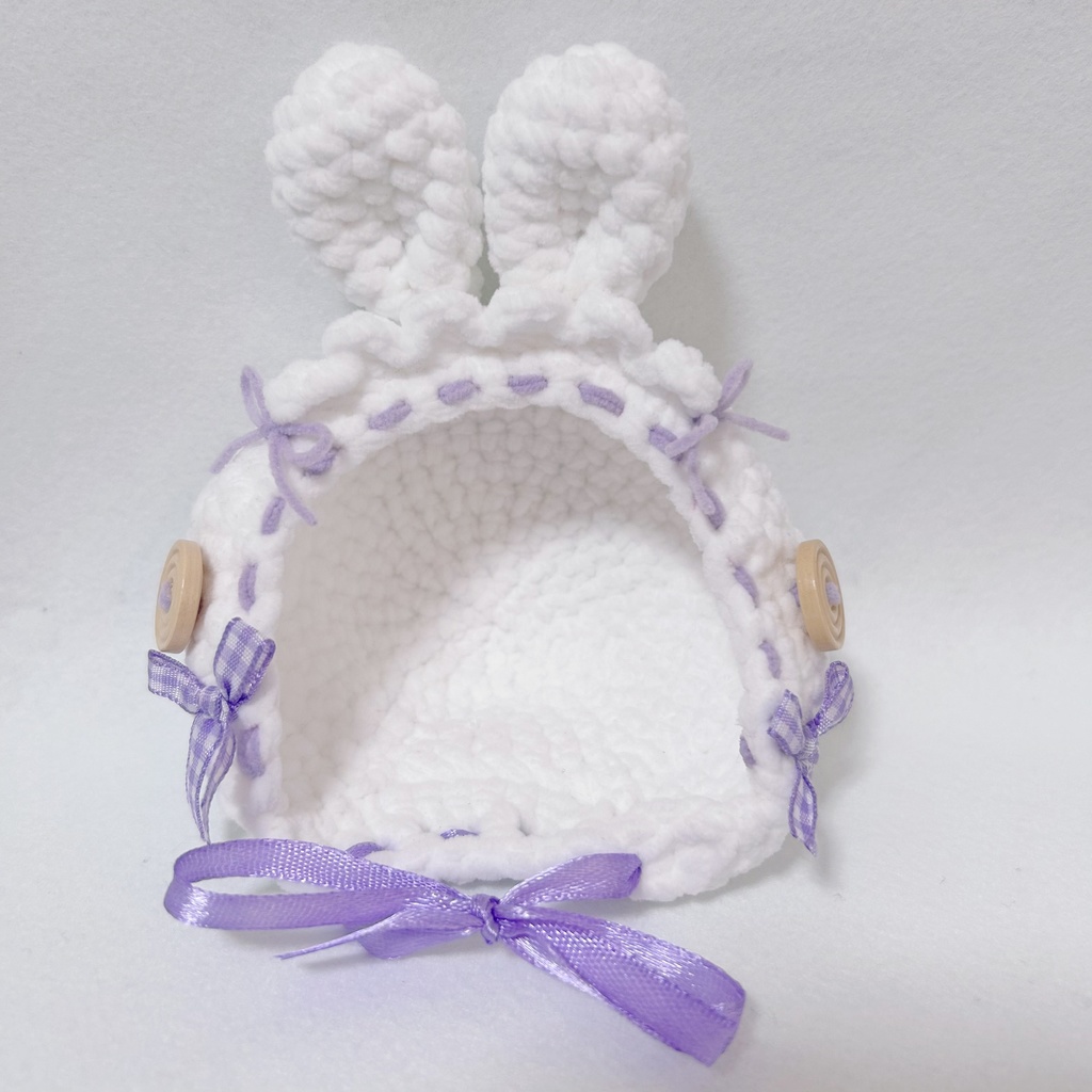 うさぎのぼんねっと むらさき