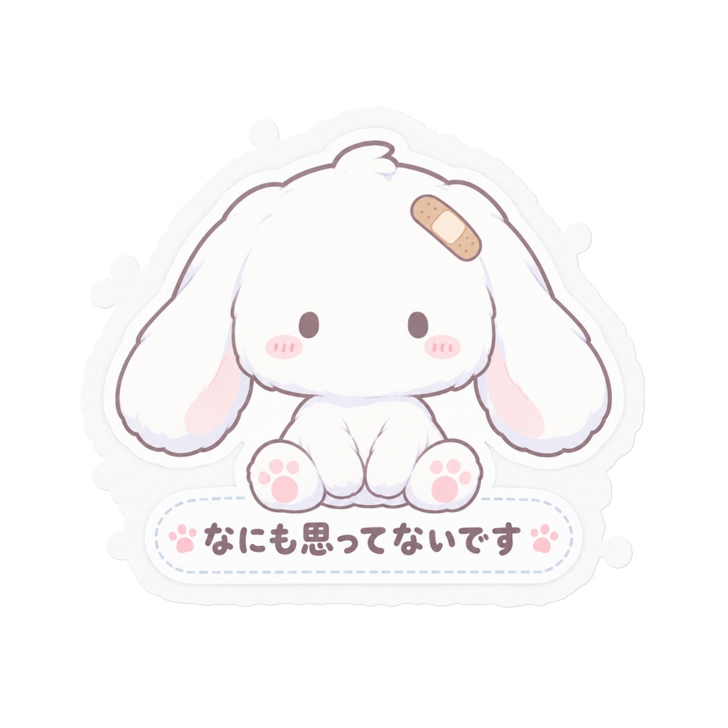 なにも思ってないです。うさぎのゆるかわステッカー