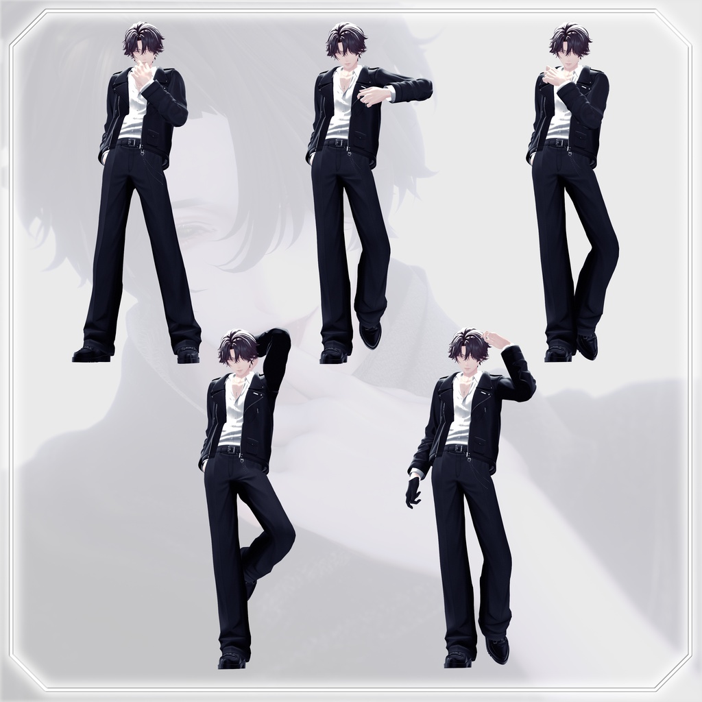 【5Avatar対応】Mens Pose Set