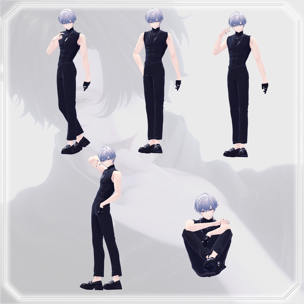 【5Avatar対応】Mens Pose Set