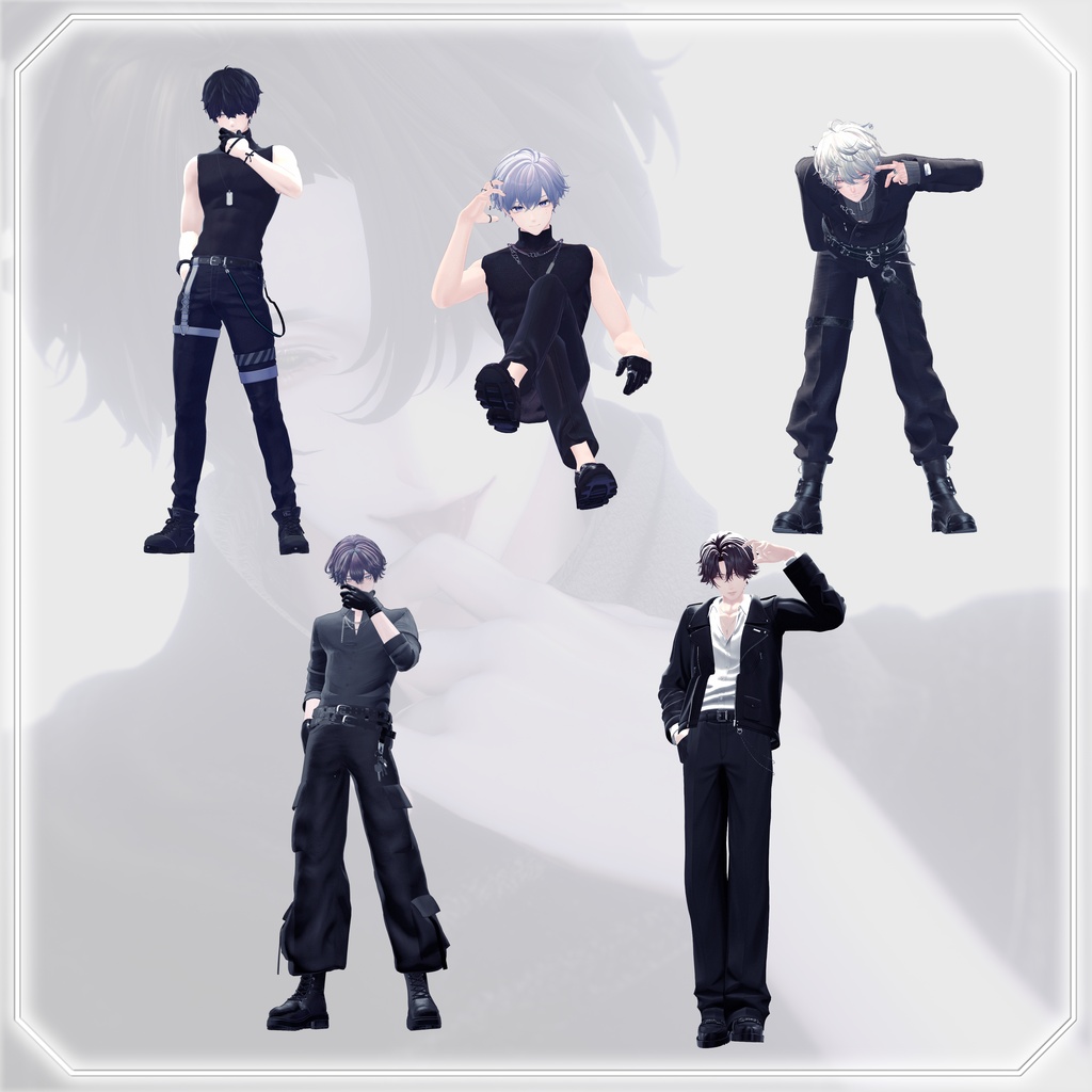 【5Avatar対応】Mens Pose Set