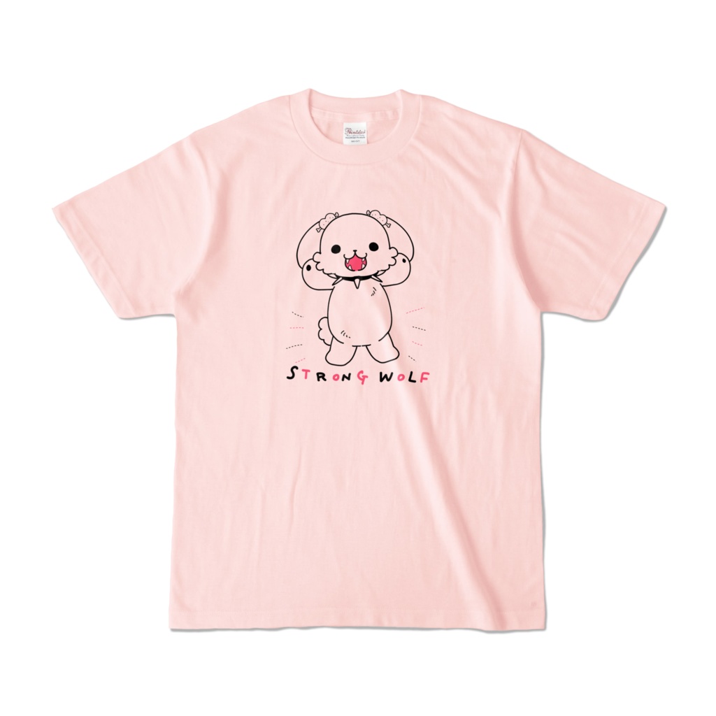 ストロングうるふTシャツピンク