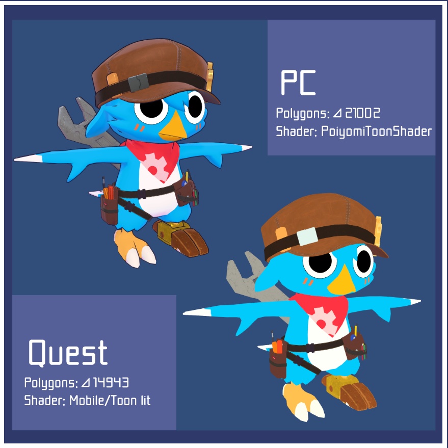 【VRChat/Quest対応】トリノ/Torino