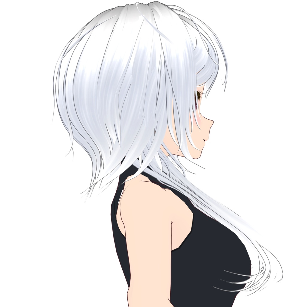 【VRoidヘアプリセット】横髪クラゲヘアその1