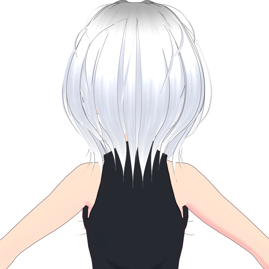 【VRoidヘアプリセット】横髪クラゲヘアその1