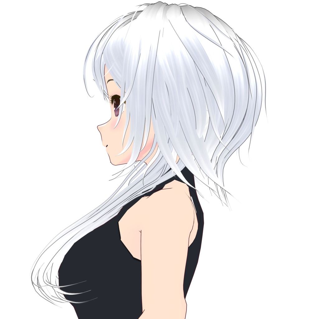 【VRoidヘアプリセット】横髪クラゲヘアその1