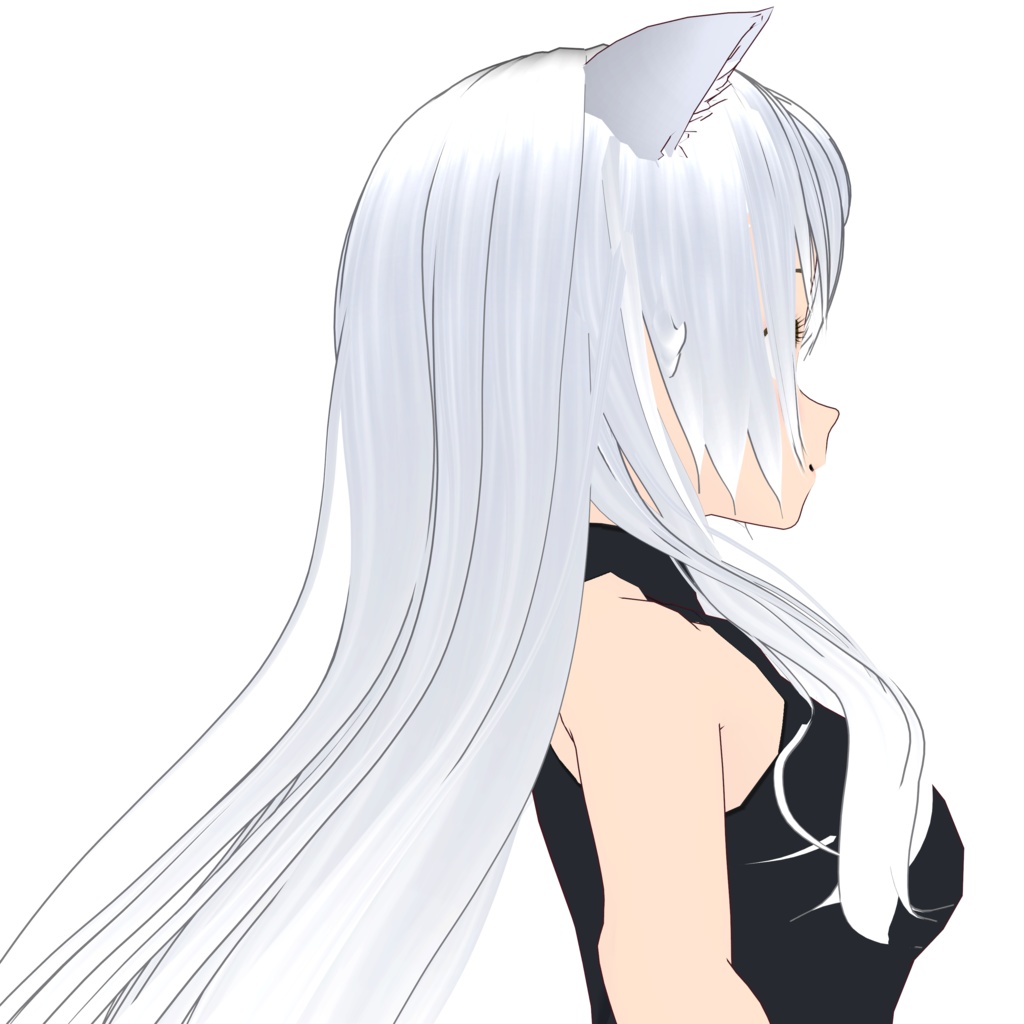 【VRoidヘアプリセット】ロングヘアその1