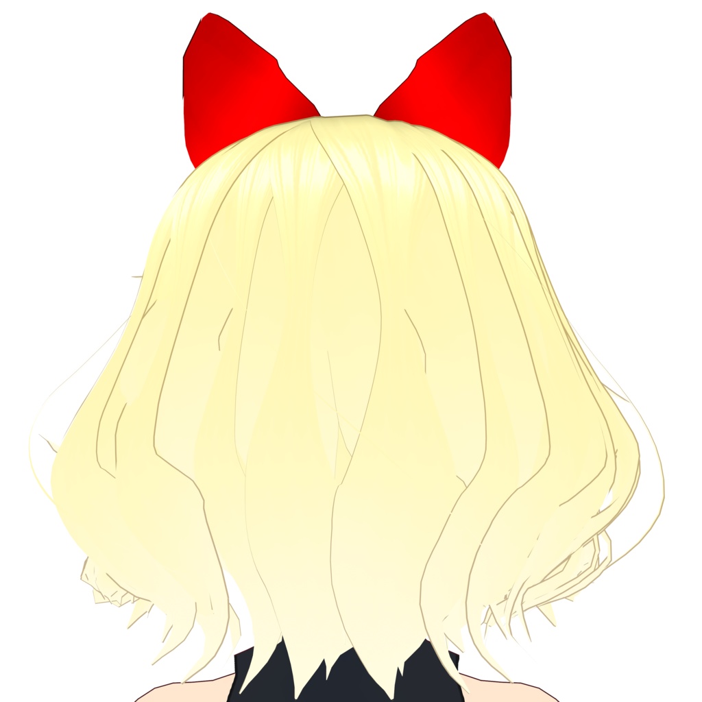 【VRoidヘアプリセット】ミディアムボブその1(リボン付)