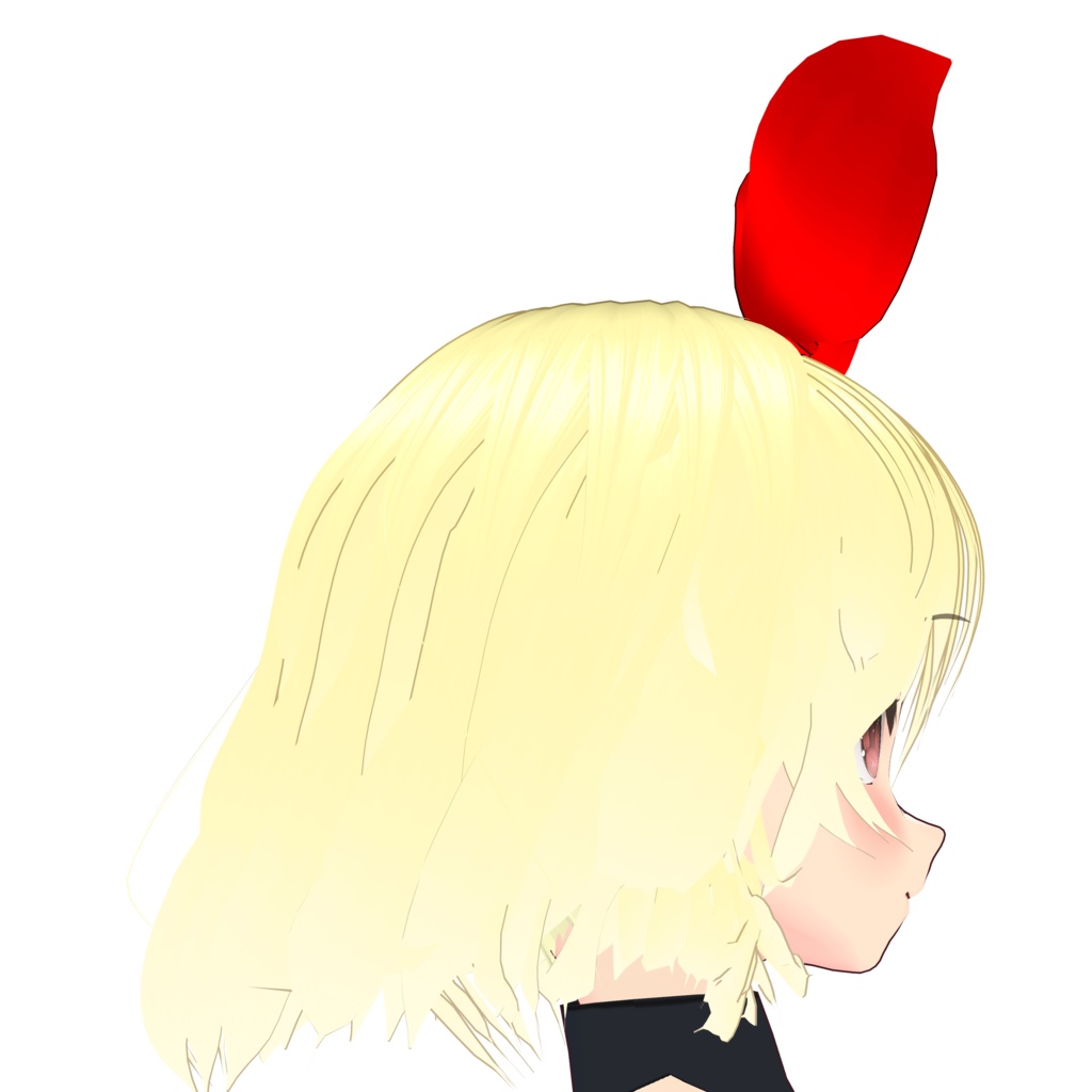 【VRoidヘアプリセット】ミディアムボブその1(リボン付)