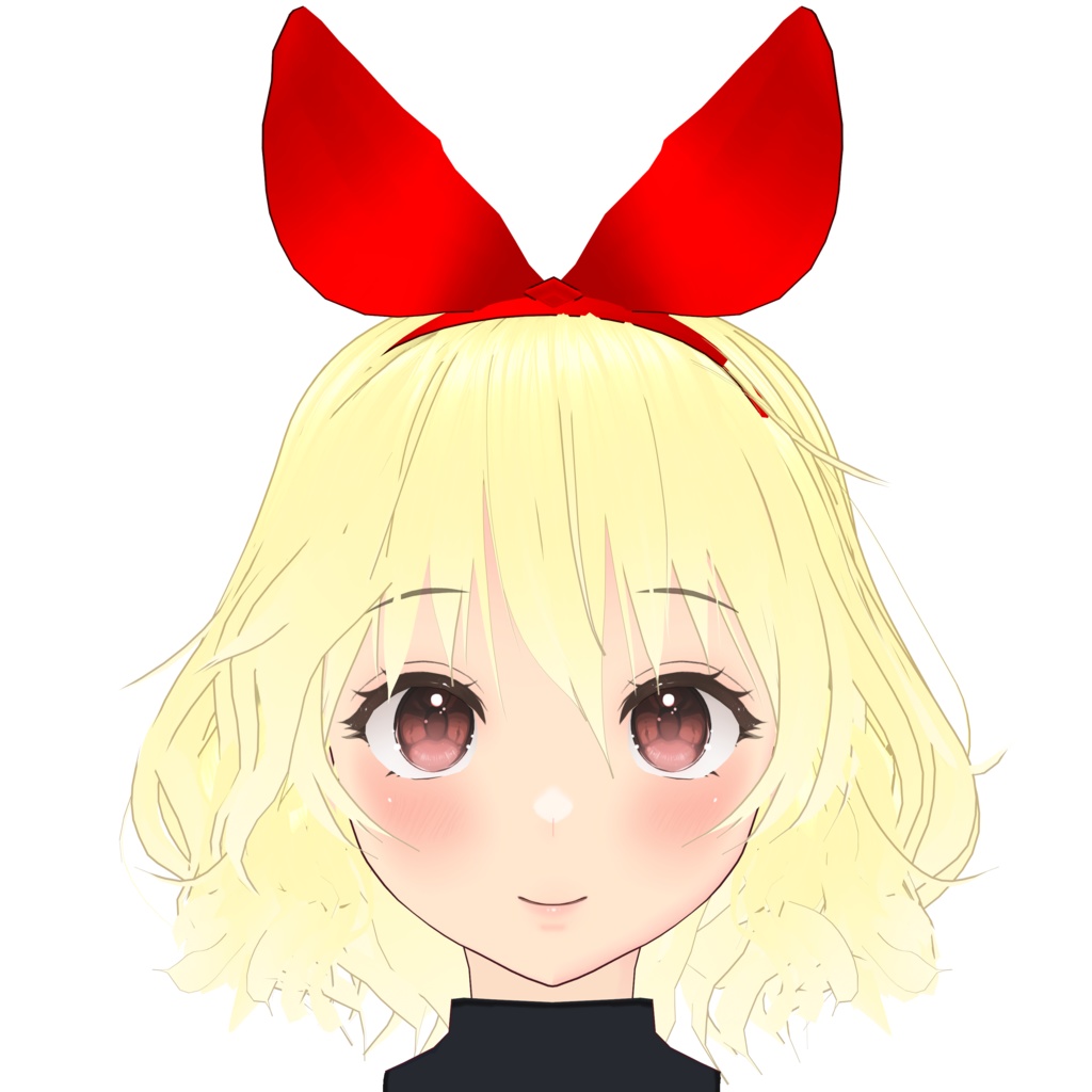 【VRoidヘアプリセット】ミディアムボブその1(リボン付)