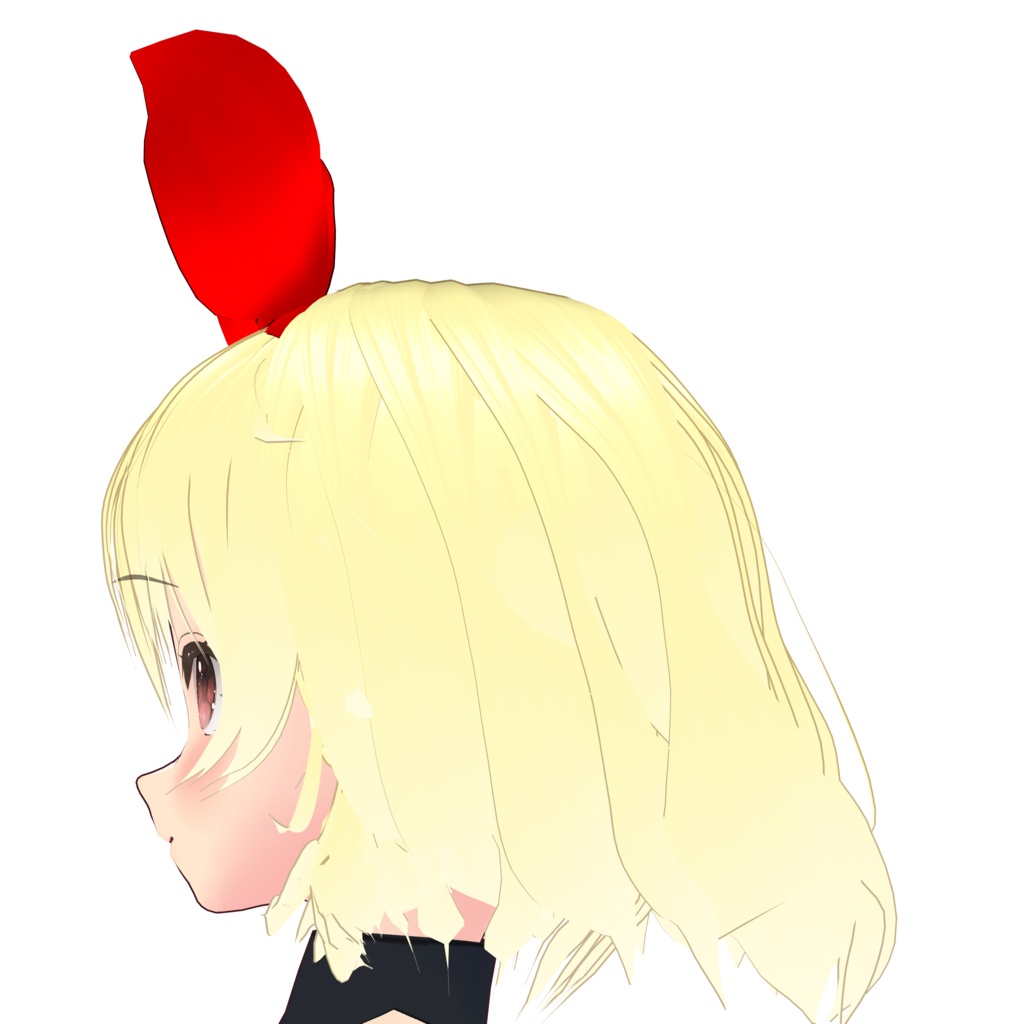 【VRoidヘアプリセット】ミディアムボブその1(リボン付)