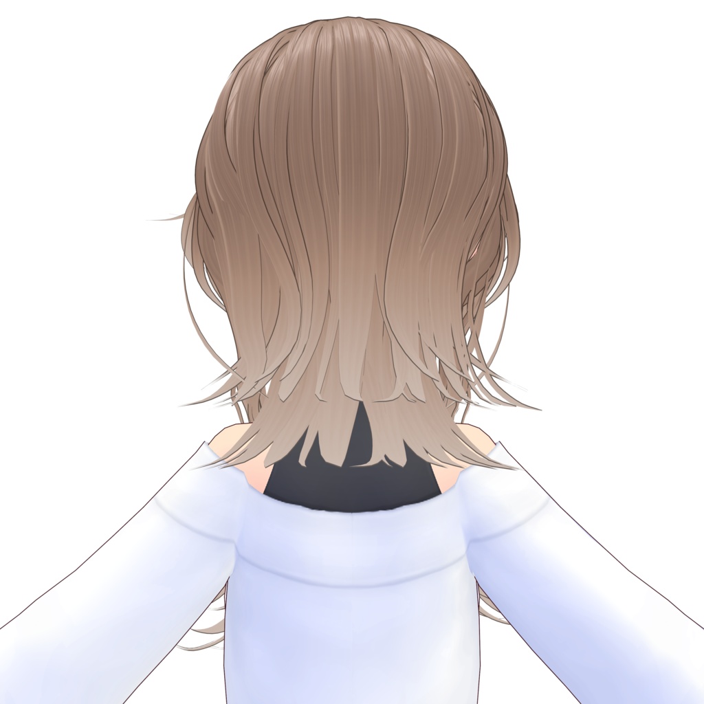 【VRoidヘアプリセット】横髪クラゲヘアその2