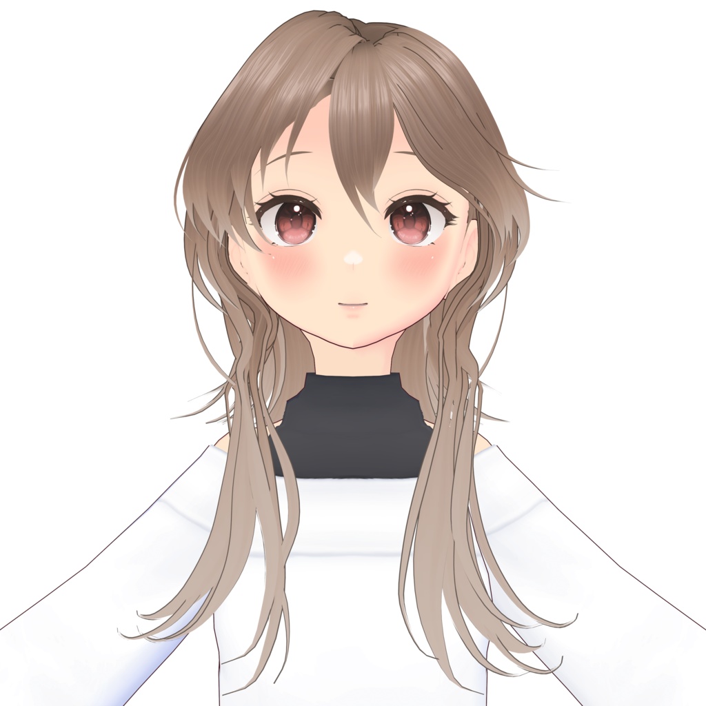 【VRoidヘアプリセット】横髪クラゲヘアその2