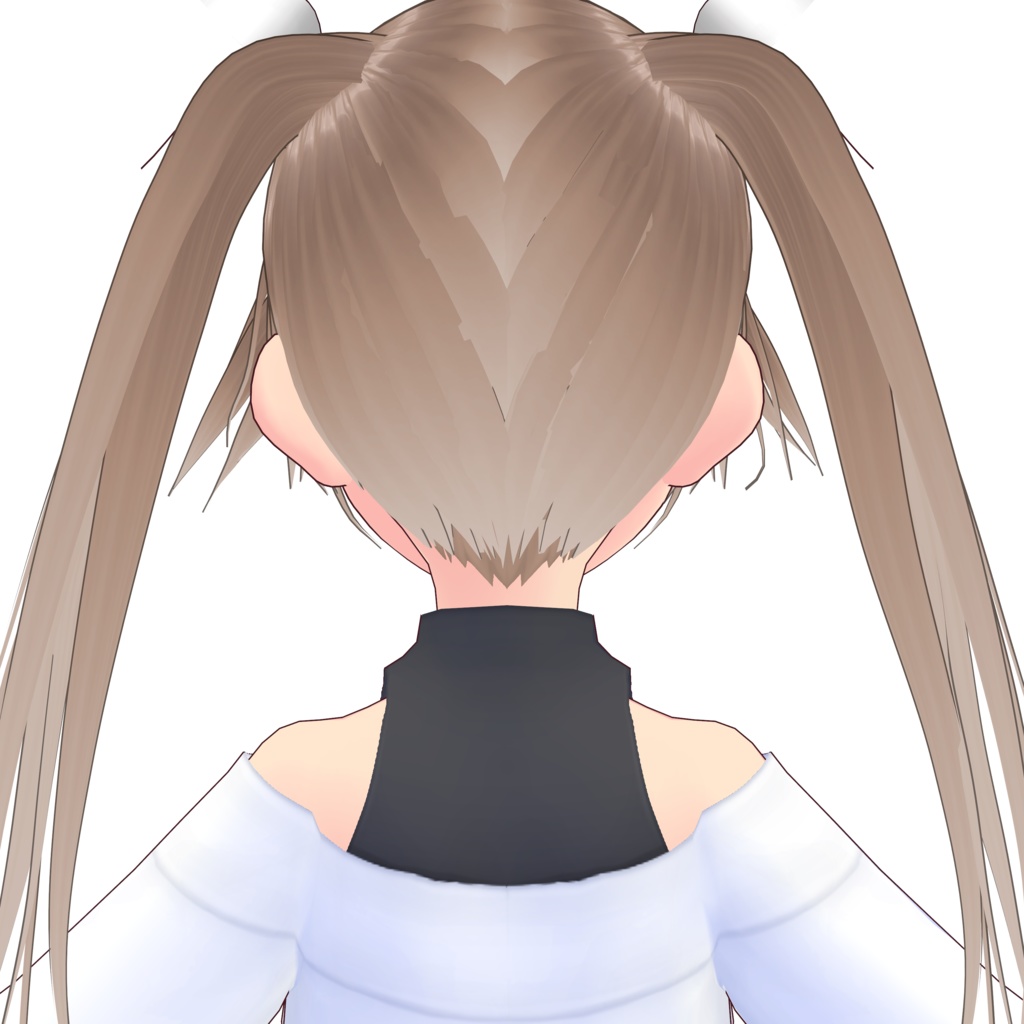【VRoidヘアプリセット】直毛ツインテールその1