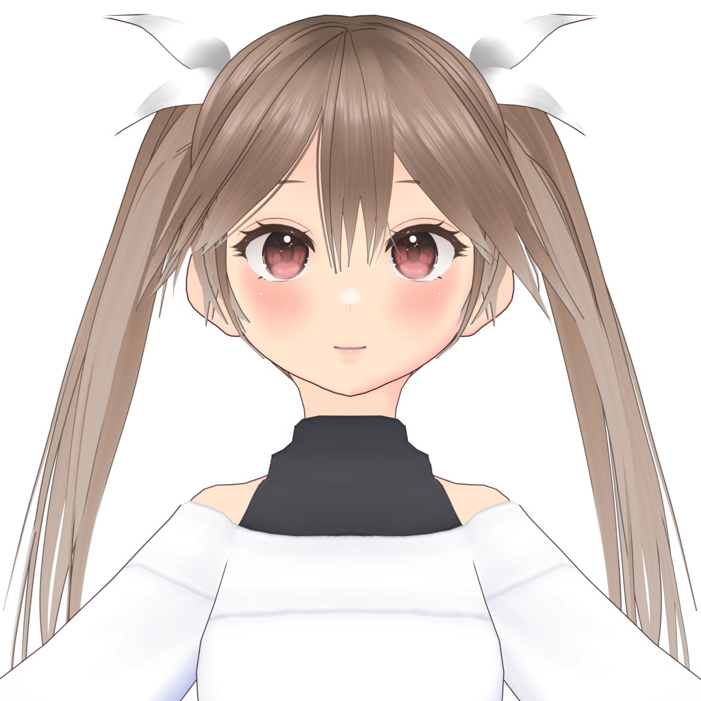 【VRoidヘアプリセット】直毛ツインテールその1