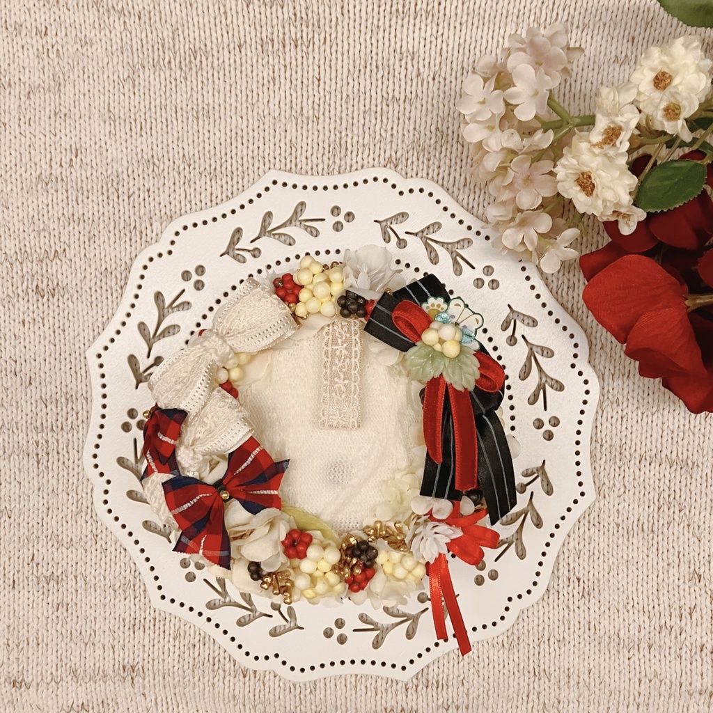 【再販】ホワイトベアイメージロゼット