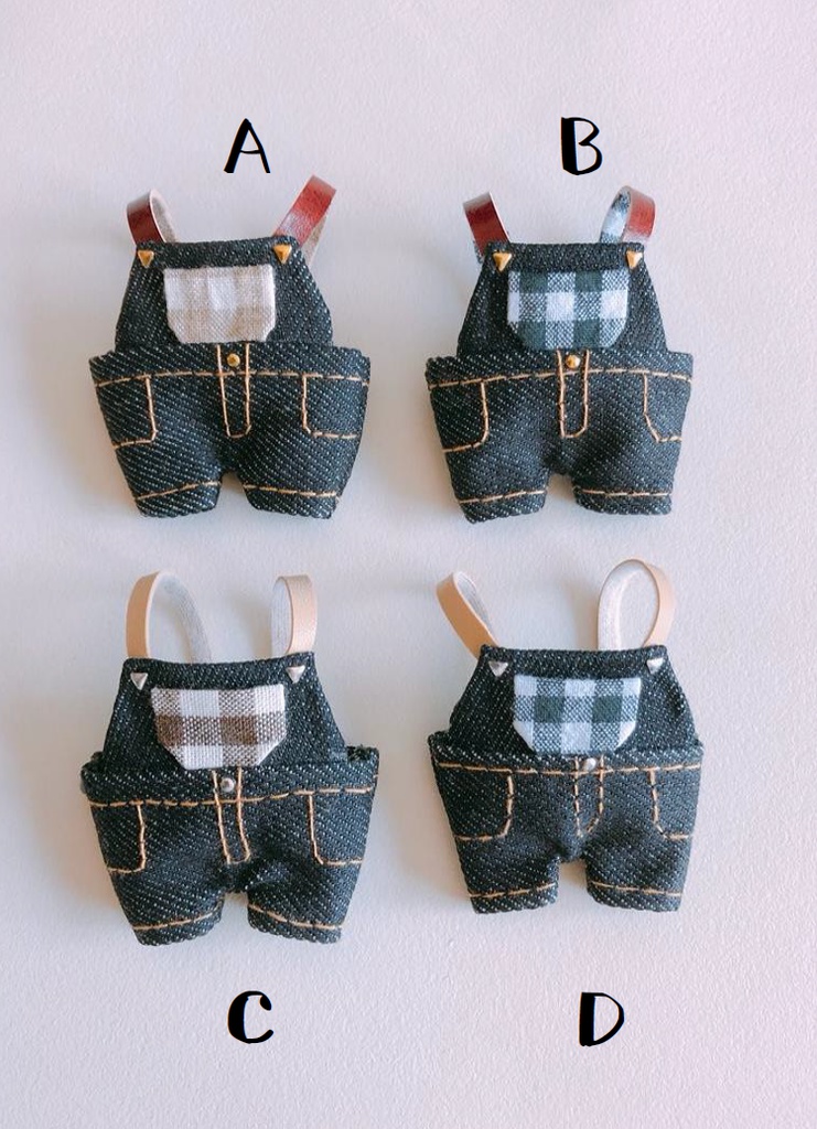 チェックポケットサロペット&星柄Tシャツセット