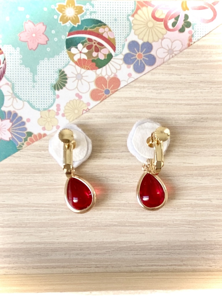 【ゲ謎】水引 イヤリング ピアス 水木イメージ