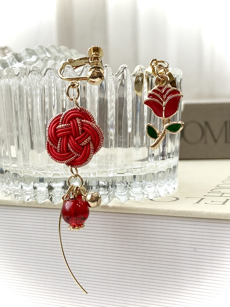 《セール》呪術 釘崎野薔薇 イメージ 水引 イヤリング イヤーカフ ピアス