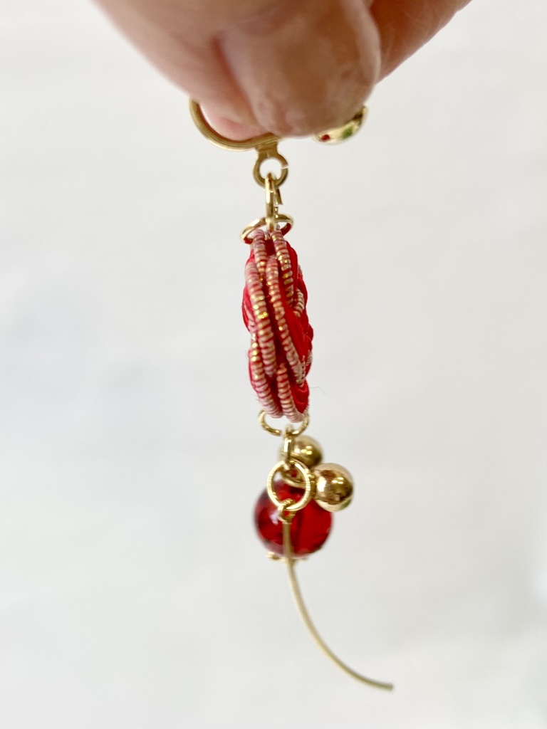 《セール》呪術 釘崎野薔薇 イメージ 水引 イヤリング イヤーカフ ピアス