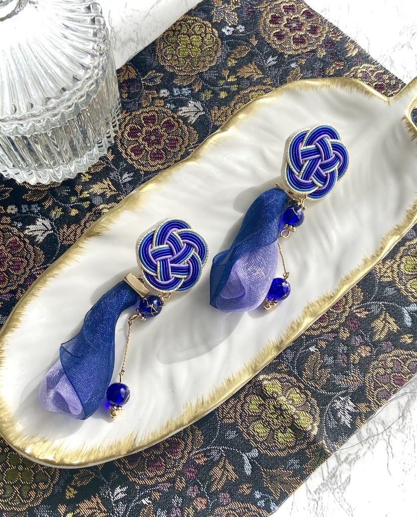 薬屋　壬氏イメージ　水引イヤリング　2way