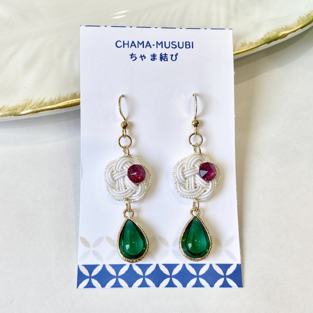 《セール》水引 アクセサリー クリームソーダ イメージ ピアス/イヤリング