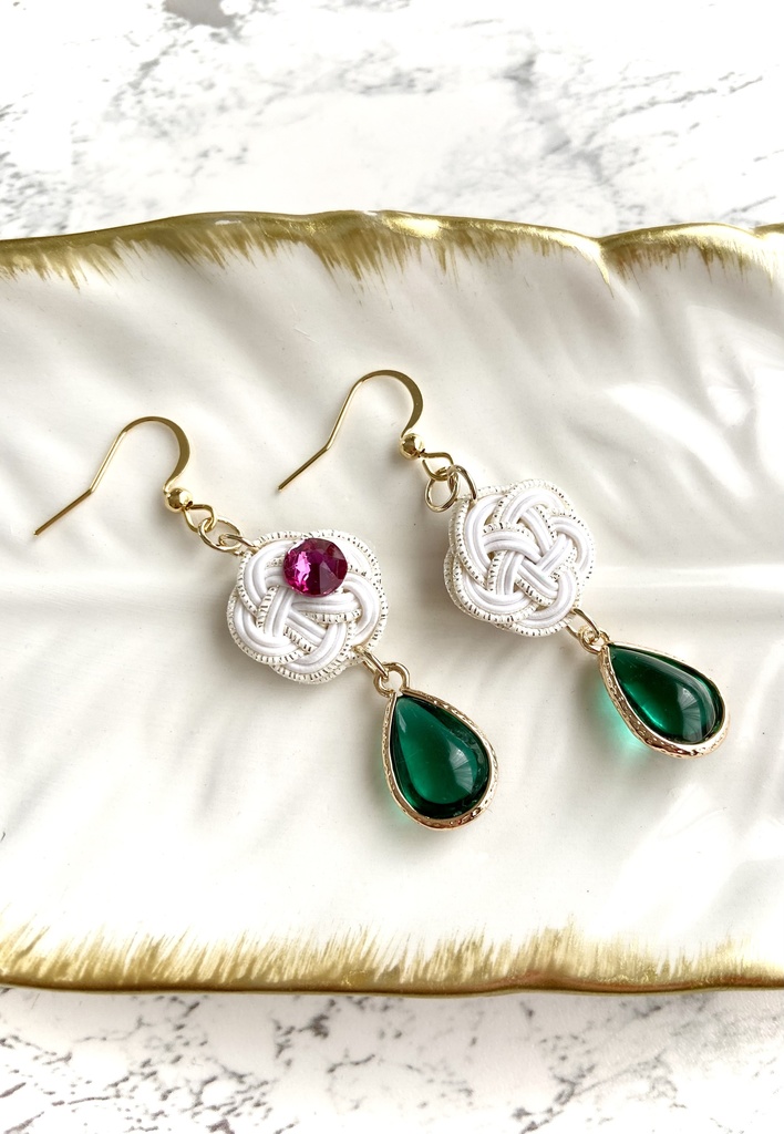 《セール》水引 アクセサリー クリームソーダ イメージ ピアス/イヤリング