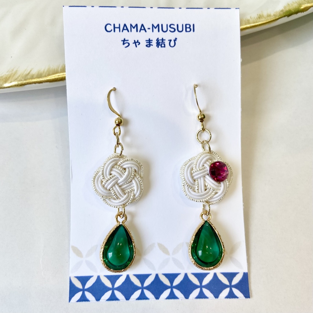 《セール》水引 アクセサリー クリームソーダ イメージ ピアス/イヤリング