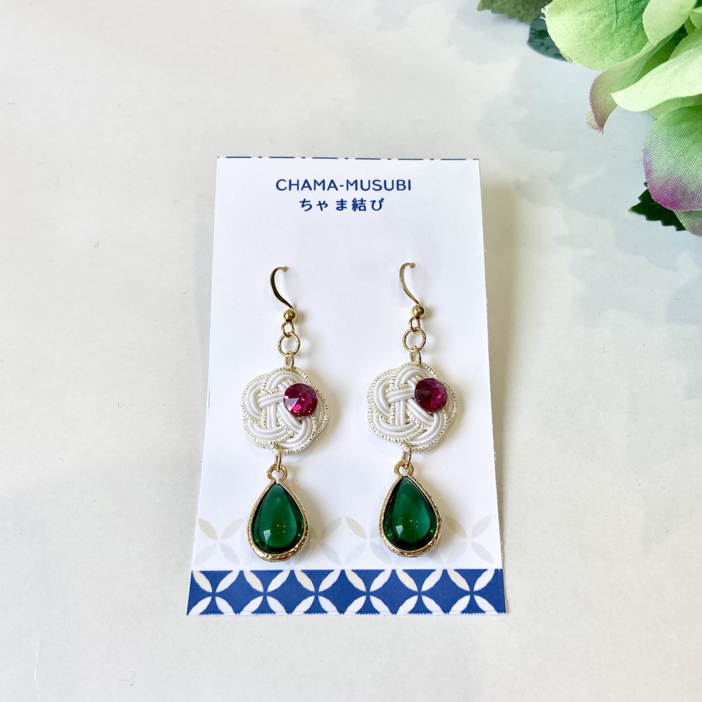 《セール》水引 アクセサリー クリームソーダ イメージ ピアス/イヤリング