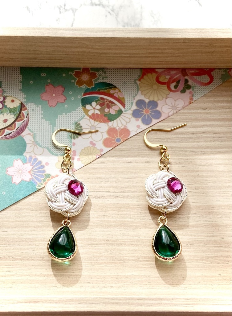 《セール》水引 アクセサリー クリームソーダ イメージ ピアス/イヤリング