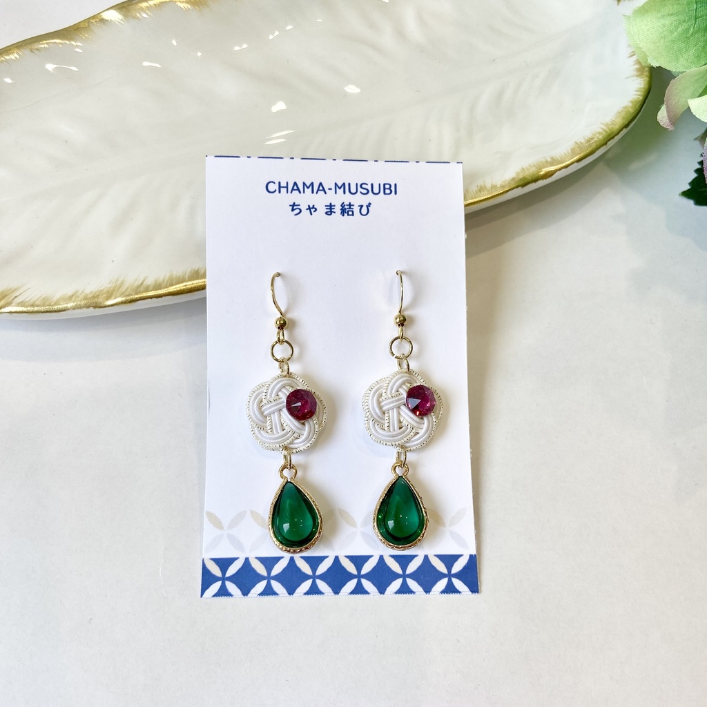 《セール》水引 アクセサリー クリームソーダ イメージ ピアス/イヤリング