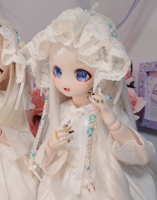 ロリータ風毛糸のヘッドドレス