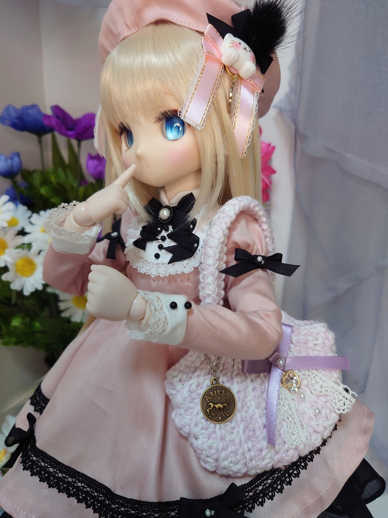 選べる星座チャームなパステル調のトートバッグ