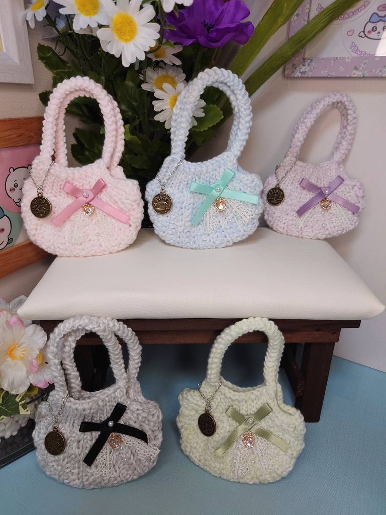 選べる星座チャームなパステル調のトートバッグ