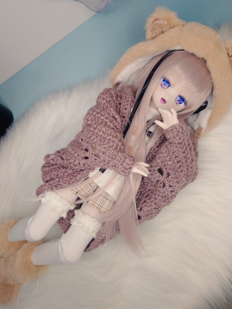 大人カラーなカーディガン